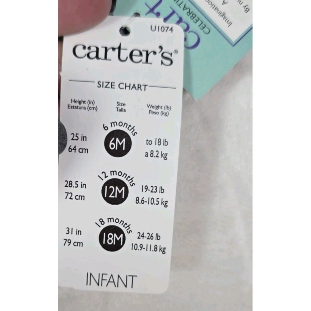 Vintage Y2K Carter's Baby Fleece Sleeper Footed Pajamas Football 6M NWT - Picture 3 of 7